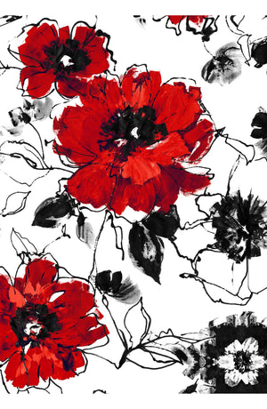 Terry Dress Shirt Collar Sleeveless Midi Plus Length Poliamide Taffta (Fiori D'este)