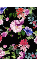 Laurent Dress Shirt Collar 3/4 Sleeve Long Length Cotton Stretch (Fiori Florance)