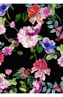 Audrey Dress #2 Shirt Collar 3/4 Sleeve Long Length Cotton Stretch (Fiori Florance)