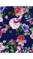 Laurent Dress Shirt Collar 3/4 Sleeve Long Length Cotton Stretch (Fiori Florance)