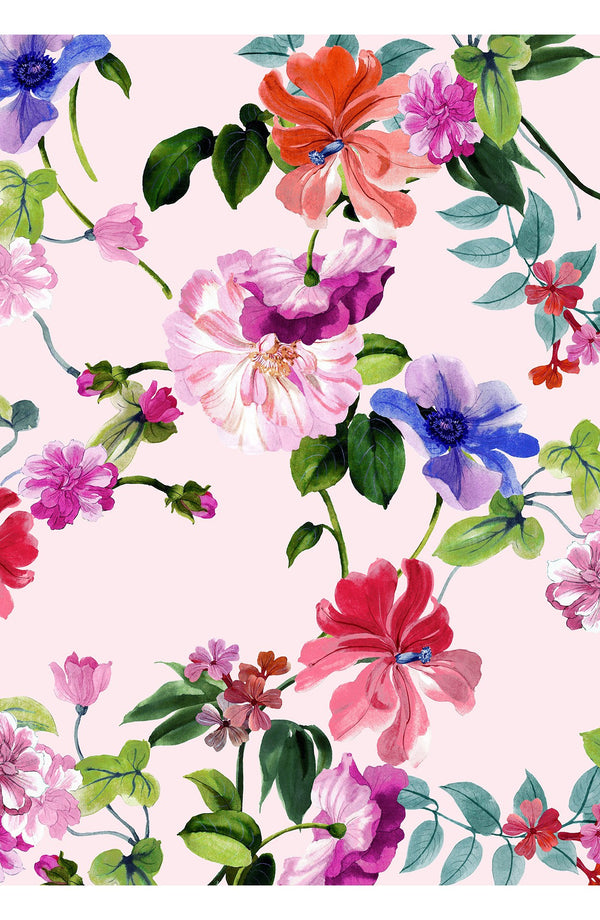 Aster Skirt #1 with Belt Midi Length Silk Taffta (Fiori Florance)