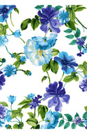 Aster Skirt #1 with Belt Midi Length Silk Taffta (Fiori Florance)