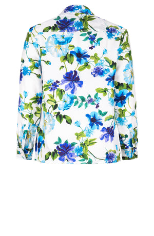 Pajama Shirt Silk Twill (Fiori Florance)