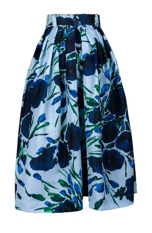 Irene Skirt Midi Length Poliamide Taffta (Fiori Poppy Dark)