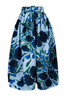 Irene Skirt Midi Length Poliamide Taffta (Fiori Poppy Dark)