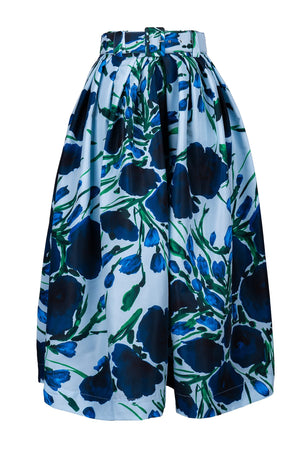 Irene Skirt Midi Length Poliamide Taffta (Fiori Poppy Dark)