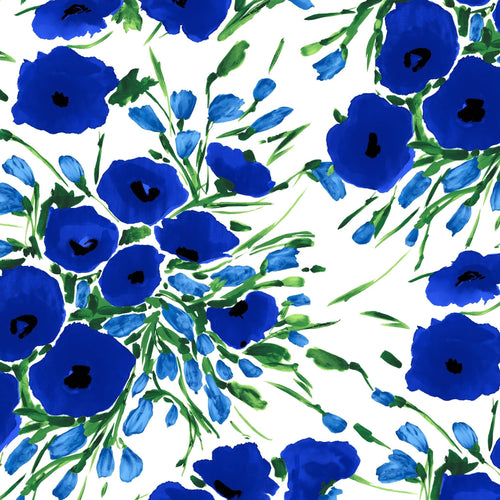 [Create Your Own] Cotton Musola (Fiori Poppy Big White)