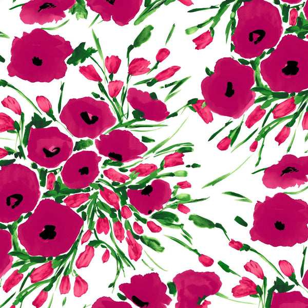 [Create Your Own] Cotton Musola (Fiori Poppy Big White)