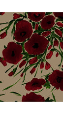 Leah Shirt & Leah Pants Silk Twill (Fiori Poppy Dark)