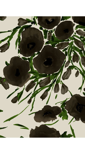 Leah Shirt & Leah Pants Silk Twill (Fiori Poppy Dark)