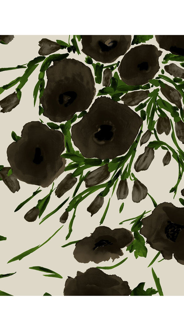 Leah Shirt & Leah Pants Silk Twill (Fiori Poppy Dark)