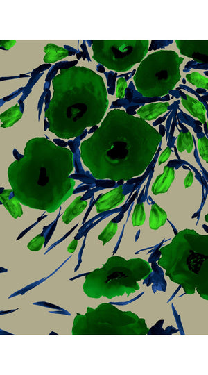 Leah Shirt & Leah Pants Silk Twill (Fiori Poppy Dark)