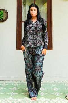 Sydney Shirt Long Sleeve & Sydney Pants Silk Twill (Firenze Velvet Dusty)