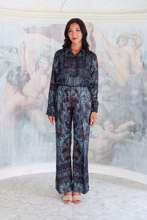 Pajama Shirt & Pajama Pants Silk Twill (Firenze)