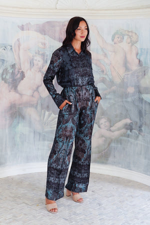 Pajama Shirt & Pajama Pants Silk Twill (Firenze)