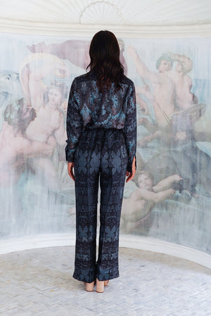 Pajama Shirt & Pajama Pants Silk Twill (Firenze)