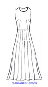 Florance Dress Crew Neck Cut in Sleeve Long +3 Length Cotton Musola (Springfield Flower)