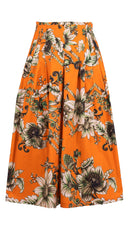 Zelda Skirt Midi Length Cotton Musola (Flower Luxembrug Ivory)