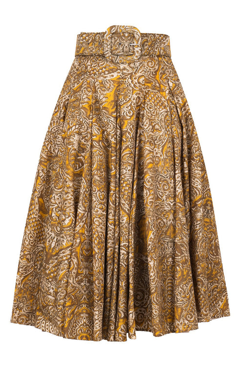 Samantha Skirt Midi Length Poliamide Taffta (Fortuny Velvet)