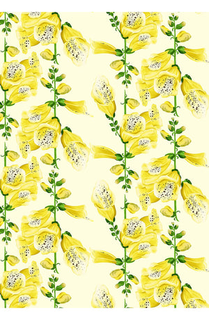 Aster Dress Shirt Collar 3/4 Sleeve Midi Length Ramie (Fox Glove Flower Pastel)