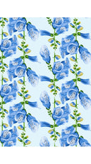 Aster Dress Shirt Collar 3/4 Sleeve Midi Length Cotton Musola (Fox Glove Flower Small Pastel)