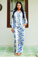 Sweetney Shirt Long Sleeve & Sweetney Pants Silk Twill (Fox Glove Flower White)