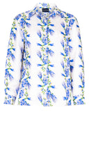 Pajama Shirt Silk Twill (Fox Glove Flower Small White)