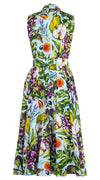 Aster Dress Shirt Collar Sleeveless Midi Length Cotton Musola (Fruit Farm)