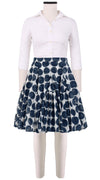 Birdy Skirt #2 Petite Length Cotton Musola (Fuzzy Dots Small)