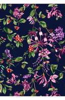 Aster Dress Shirt Collar 3/4 Sleeve Midi Length Cotton Musola (Gallerie Summer Bouquet)