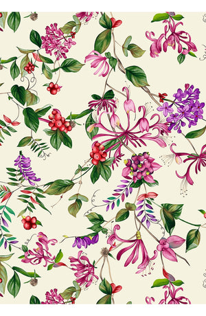 Aster Dress Shirt Collar 3/4 Sleeve Midi Length Cotton Musola (Gallerie Summer Bouquet)