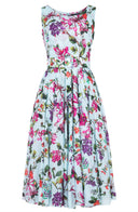 Aster Dress Crew Boat Sleeveless Midi Length Cotton Musola (Gallerie Summer Bouquet)