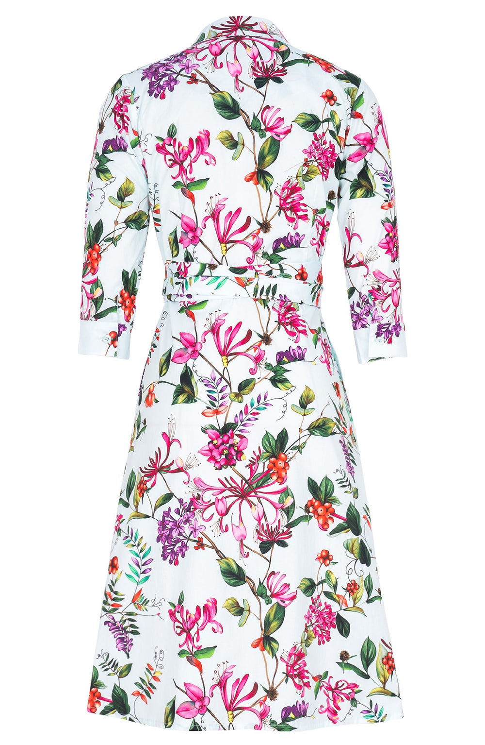 Olivia Dress Shirt Collar 3/4 Sleeve Regular Length Cotton Stretch (Gallerie Summer Bouquet)