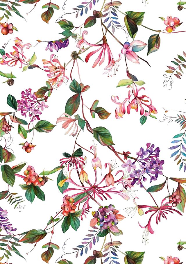 Patricia Dress Shirt Collar 3/4 Sleeve Long +3 Length Cotton Musola (Gallerie Summer Bouquet)