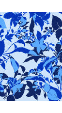 Aster Dress Shirt Collar 3/4 Sleeve Midi Length Cotton Musola (Genova Mono Flower Pastel)