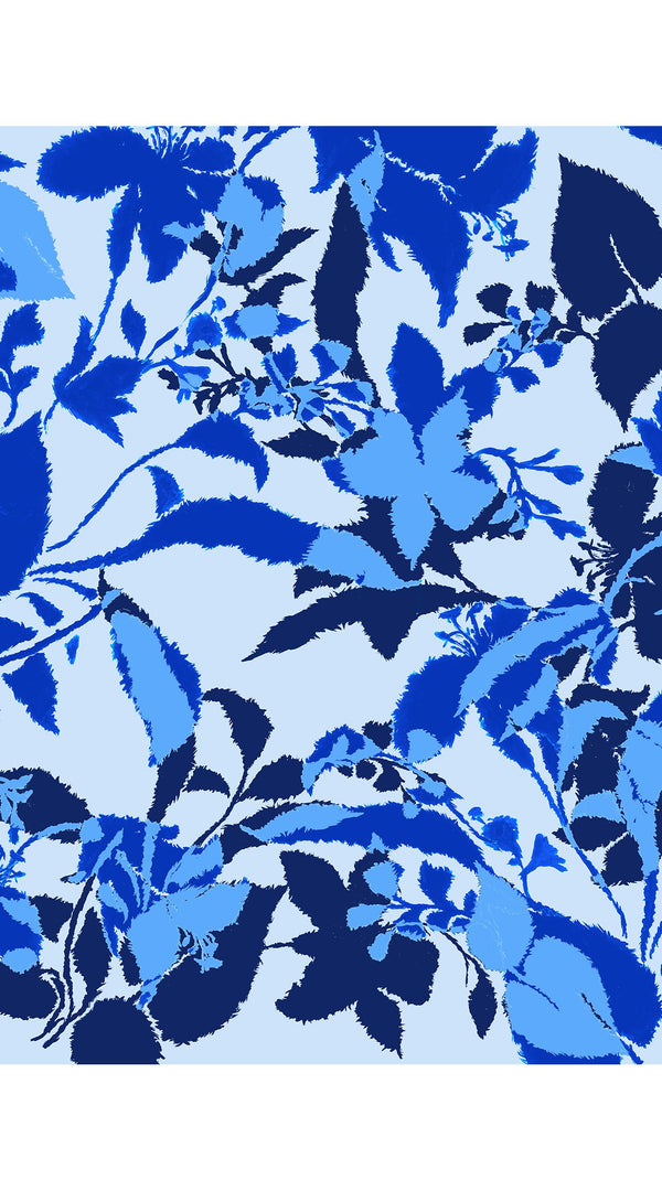 Aster Dress Shirt Collar 3/4 Sleeve Midi Length Cotton Musola (Genova Mono Flower Pastel)