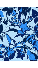 Aster Dress Shirt Collar 3/4 Sleeve Midi Length Cotton Musola (Genova Mono Flower Pastel)