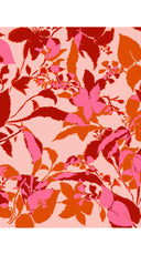 Aster Dress Shirt Collar 3/4 Sleeve Midi Length Cotton Musola (Genova Mono Flower Pastel)