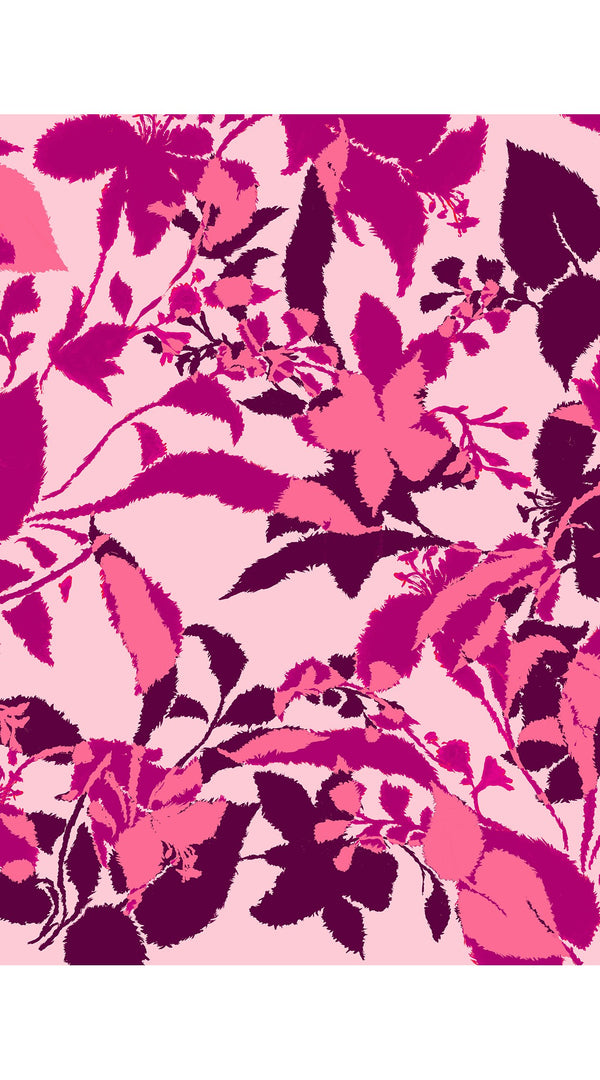 Aster Dress Shirt Collar 3/4 Sleeve Midi Length Cotton Musola (Genova Mono Flower Pastel)