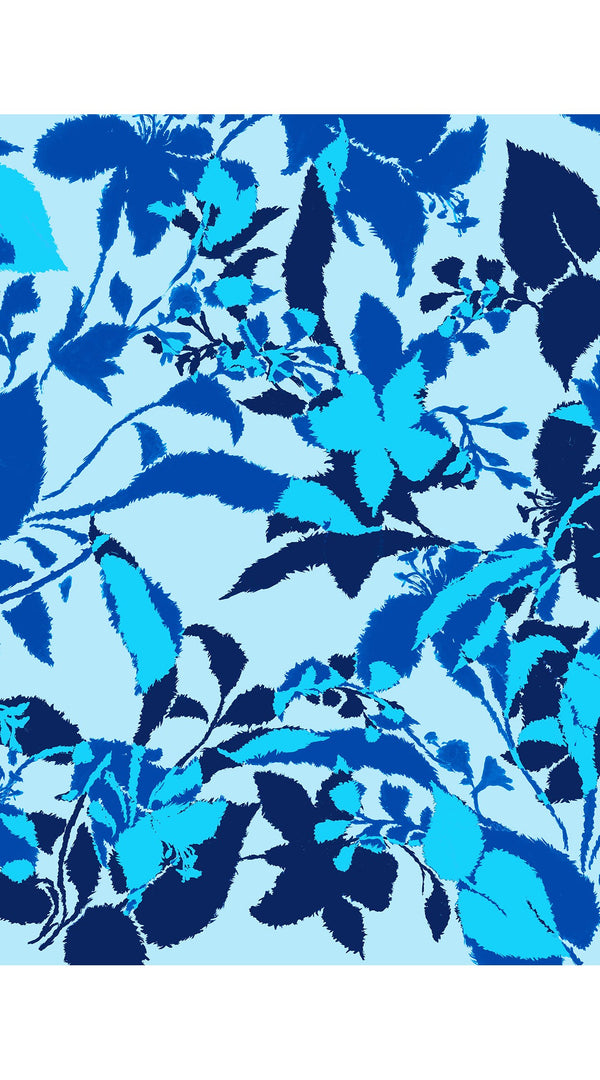 Aster Dress Shirt Collar 3/4 Sleeve Midi Length Cotton Musola (Genova Mono Flower Pastel)