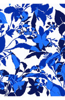 Audrey Dress #2 Shirt Collar 3/4 Sleeve Midi Length Cotton Stretch (Genova Mono Flower White)