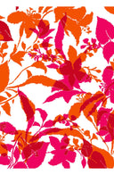 Aster Dress Shirt Collar 3/4 Sleeve Midi Length Cotton Musola (Genova Mono Flower White)