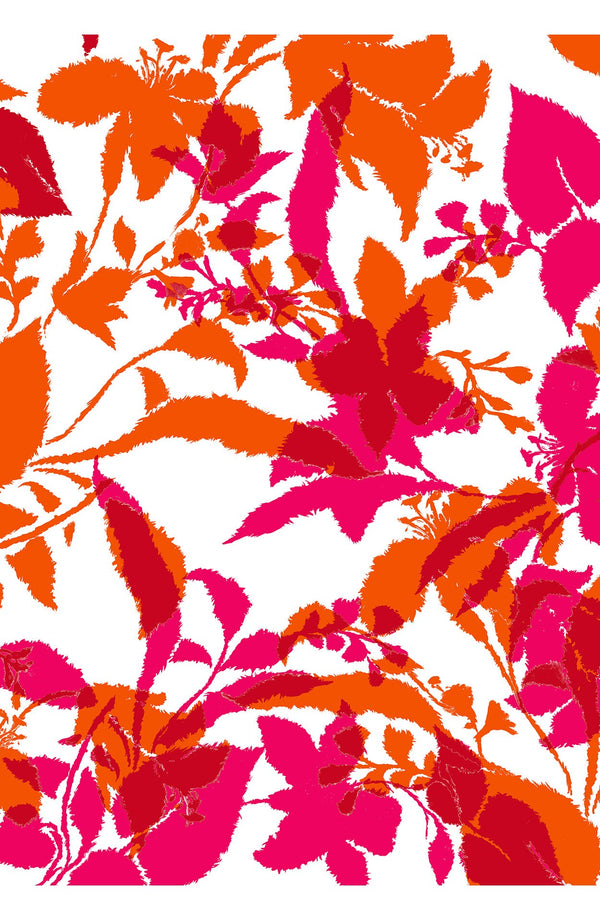 Audrey Dress #2 Shirt Collar 3/4 Sleeve Midi Length Cotton Stretch (Genova Mono Flower White)