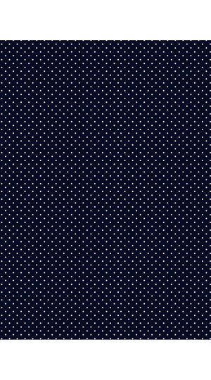 Audrey Dress #3 Shirt Collar 3/4 Sleeve Midi Length Silk Velvet (Gentlemans Dots Dark)