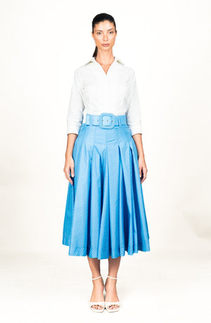 Samantha Skirt Midi Length Poliamide Taffta (Gentlemans Dot)