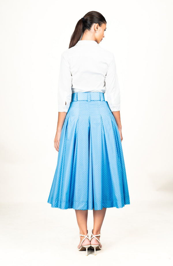 Samantha Skirt Midi Length Poliamide Taffta (Gentlemans Dot)