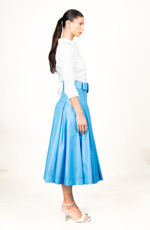 Samantha Skirt Midi Length Poliamide Taffta (Gentlemans Dot)