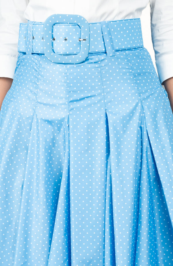 Samantha Skirt Midi Length Poliamide Taffta (Gentlemans Dot)