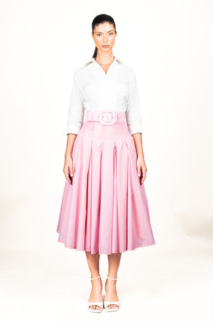 Samantha Skirt Midi Length Poliamide Taffta (Gentlemans Dot)