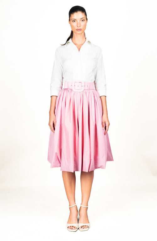 Terry Skirt Long Length Poliamide Taffta (Gentlemans Dot)